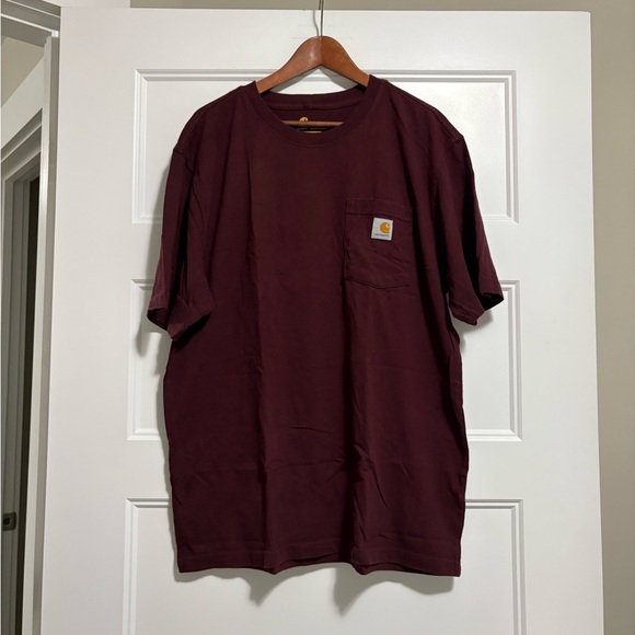 Carhartt Other - Carhartt Men's Maroon Pocket T-Shirt Large